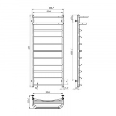 Рушникосушка OnlyHeat Elios 11 120x50 см Хром (67994) Переяслав-Хмельницький