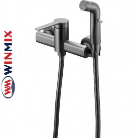 Змішувач для гігієнічного душу Winmix Lord Graphite (Chr-024) з лійкою, Польща