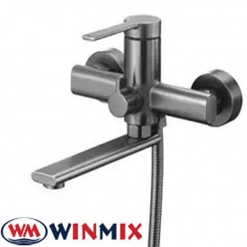 Змішувач для ванни короткий ніс Winmix Lord Euro Graphite (Chr-009), Польща