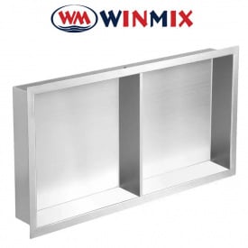 Полиця-ніша для ванної кімнати Winmix Premium NICHE-0103 (30*60*8 см), із нержавіючої сталі SUS304, Польща