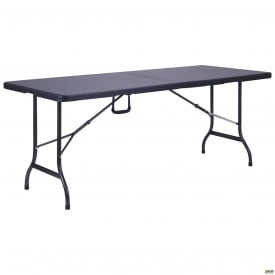 Садовий стіл AMF Форд RZK-180х795 см чорний для кемпінгу туризму