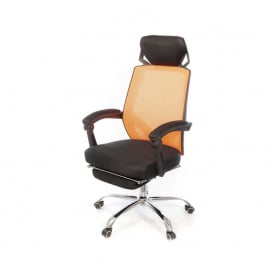 Крісло АКЛАС Катран CH RL (L) Чорне з жовтогарячим