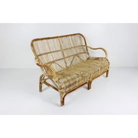 Плетений диван-софа Cruzo Плай 145 см натуральний ротанг світло-коричневий