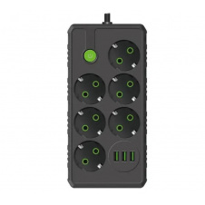 Сетевой удлинитель UA Power F17U 3USB 6 розеток 6 м Черный (2680049335)
