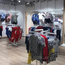 Стойка четырехсторонняя. Вешало напольное для магазина одежды (Pillar)