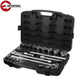 Набір інструментів професійний INTERTOOL (3/4 ", 20 од. (гол.19-50мм), Cr-V) (ET-6023)