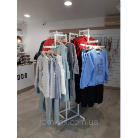 Вішалка висувна зигзаг для магазину одягу, вішало