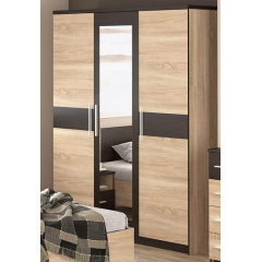 Шафа 156 см з дзеркалом розпашний 3Д Вероніка Меблі-Сервіс дсп дуб-самоа+венге Горіх світлий Ивано-Франковск