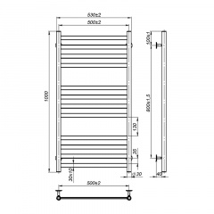 Полотенцесушитель OnlyHeat Vesta 12 100x50 см Хром (68009) Киев