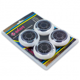 Колеса для роликов 4шт Zelart SK-4451 колесо PU р-р 80х24мм без подшипников Белый