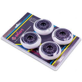 Колеса для роликов 4шт Zelart SK-4450 колесо PU р-р 76х24мм без подшипников Белый