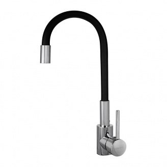 Змішувач для кухні Britc MSC-4fb Чорно-сріблястий (67655)