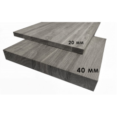 Столик журнальный Tobi Sho ЛофтВуд/G1 с ясеня для гостинной, офиса, приемной, терассы Графит, 500х1200х600 мм Калуш