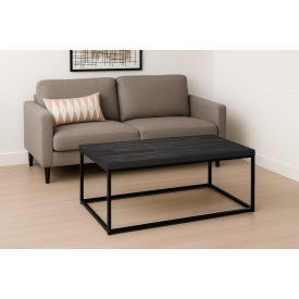 Столик журнальный Tobi Sho Урбан/G4 с ясеня для гостинной, офиса, приемной, терассы Графит, 500х1200х600 мм