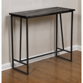 Стол обеденный деревянный Tobi Sho Шарм/Т17 для бара, кафе, терассы Графит, столешница 20 мм 750х1100х500 мм