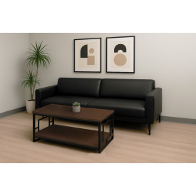 Столик журнальный Tobi Sho ЛофтВуд/G1 с ясеня для гостинной, офиса, приемной, терассы Палисандр, 500х1200х600 мм