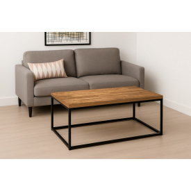 Журнальний столик Tobi Sho Урбан/G4 з ясена для вітальні, офісу, приймальні, тераси Дуб, 500х1200х600 мм