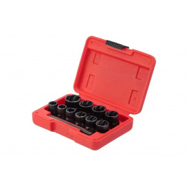 Набір екстракторів для гвинтів та гайок Intertool подовжених Чорно-червоний 10 шт (SD-8008)