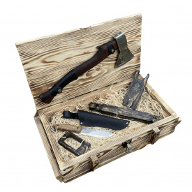 Набор подарочный Gorillas BBQ ВОИН в деревянной коробке