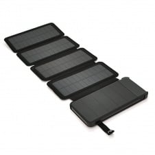 Повербанк Powerbank Voltronic 12000 mAh Solar, (5V/200mA), 2xUSB, 5V/1A/2.1A, USB, microUSB, Black, Corton BOX (С солнечной батареей)