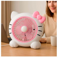 Настольный вентилятор Atlanfa F2552 Hello Kitty Розовый (30151448) Черкаси