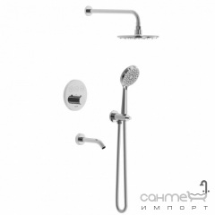 Душевая система скрытого монтажа с термостатом и изливом Imprese Kucera Click t04803401SBC хром Киев