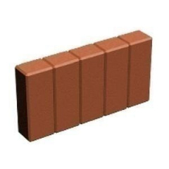 Поребрик фігурний квадратний Золотий Мандарин 500х80х250 мм на сірому цементі червоний Тернопіль