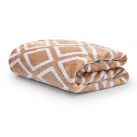 Плед Естель-2 (бежевий, ромб, 180х220 см)