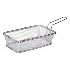 Корзина сервировочная для фри и снеков Zhongjing 21х11,5х5,5 см Серебристый (HP-19-11)