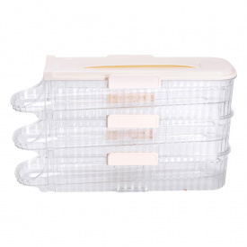 Лоток-органайзер для зберігання яєць YIWU 32х10х18.5 см Бежевий (HP-27-15)