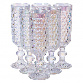 Набір келихів для шампанського YIWU 160 мл Rainbow 6 шт (HP-19-109)