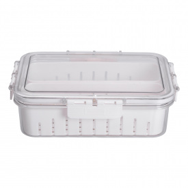 Контейнер для зберігання на 2 секції YIWU 23.5х17х7 см Білий (HP-27-11)