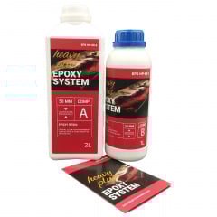 Прозора епоксидна смола 2 кг + затверджувач Heavy Plus комплект для заливки стільниць, стін, підлоги, картин Володимир-Волинський