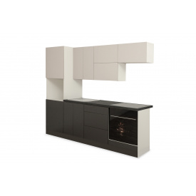 Кухонний гарнітур Соломія (модульний, 240 см, кашемір і антрацит) IMI