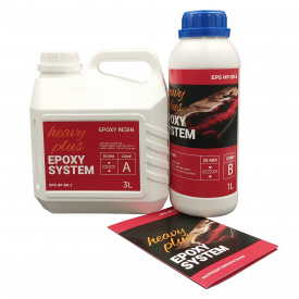 Прозрачная эпоксидная смола 3 кг + отвердитель Heavy Plus комплект для заливки столешниц, стен, полов, картин