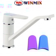 Змішувач для кухні ялинка на гайці 25см Winmix Premium Tiger White (білий) (Chr-555), Польща