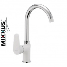 Смеситель для кухни Ухо на гайке Mixxus Colorado White (Chr-014)