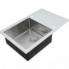 Кухонна мийка Platinex Handmade WHITE GLASS 78*51, Білий