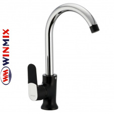 Змішувач для кухні Вухо на гайці Winmix Premium Tiger Black (чорний) (Chr-014), Польща