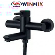 Змішувач для ванни короткий нос Winmix Sus Black EURO (Chr-009) SUS304 з нержавіючої сталі, Польща