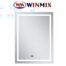 Дзеркало для ванної кімнати Winmix Premium FLASH MR21-70x90 (з LED-підсвічуванням, годинник, антизапотівання)