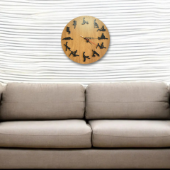 Настенные часы "Камасутра", настенные деревянные часы с бесшумным механизмом,коричневые G69_brown Киев