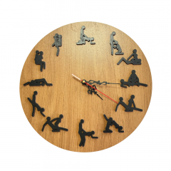 Настенные часы "Камасутра", настенные деревянные часы с бесшумным механизмом,коричневые G69_brown Киев