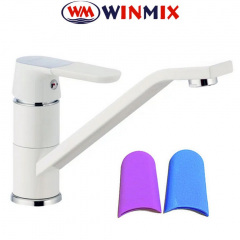 Змішувач для кухні ялинка на гайці 25см Winmix Premium Tiger White (білий) (Chr-555), Польща Слов'янськ