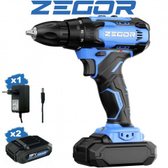 Шуруповерт акумуляторний ZEGOR CDA-18 (2 *(18В, 2 А/г)) у коробці (Серія ADVANCED) Вараш