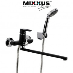 Змішувач для ванни довгий ніс MIXXUS Premium Tiger EURO Black (чорний) (Chr-006), Польща Конотоп