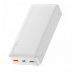 Повербанк Powerbank Baseus Bipow 20000mAh, Input:5V/2A/3A,9V/2A(microUSB,Type-C), Output:5V/3A,9V/2A,12V/1.5A(2хUSB), Q40, plastic, White Іршава