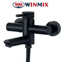 Змішувач для ванни короткий нос Winmix Sus Black EURO (Chr-009) SUS304 з нержавіючої сталі, Польща Кременчук