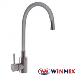 Змішувач для кухні рефлекторний сірий гусак Winmix Sus-011 REFLECTOR GRAY, Польща (нержавіюча сталь) Шостка