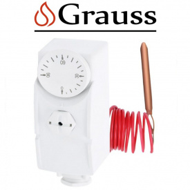 Термостат KR.1352 механічний накладний з виносною гільзою 0+90*C, Grauss